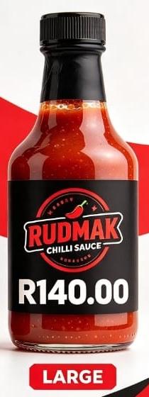 Rudmak Chilli Sauce Large Table Bottle (R140)